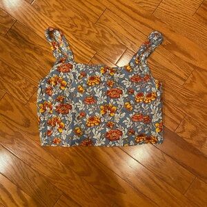 Rachel Zoe Linen Blend Cropped Tank